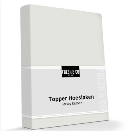 Hoeslaken Katoen Stretch - Topper - Creme