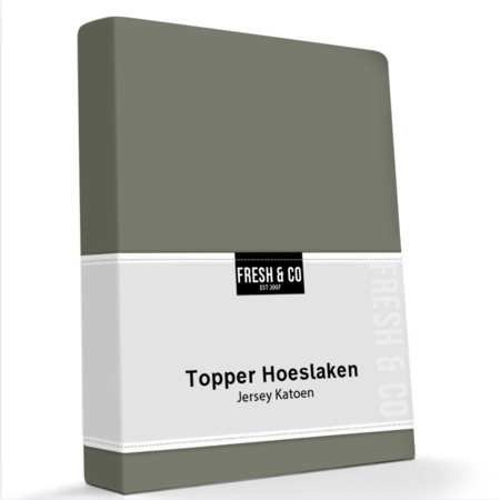 Hoeslaken Katoen Stretch - Topper - Truffel