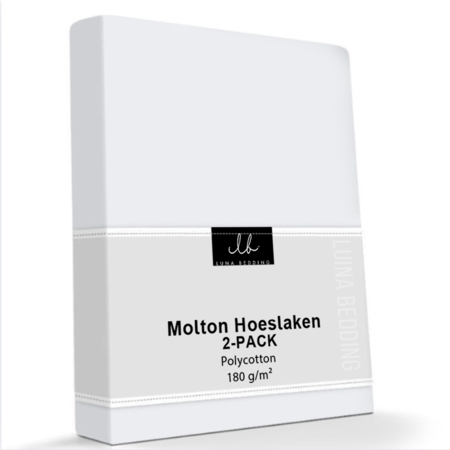 Molton Hoeslaken Luna: 2-Pack - Standaard