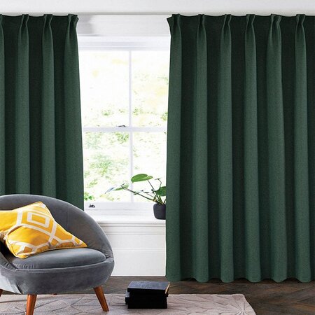 Gordijnen Met Linnen Look 150 Of 300 cm - Haken - Groen