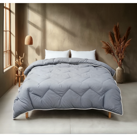 Easy Dekbed - Dekbed en Overtrek in één! - Grijs