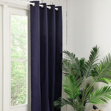 Verduisterende & Isolerende Gordijnen 150 of 300 cm - Ringen  - Navy