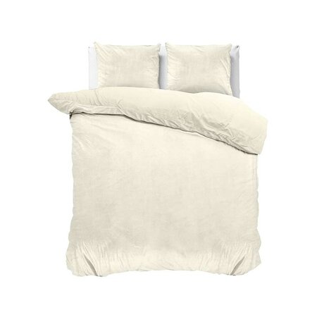 Dekbedovertrek Velvet Uni - Creme 