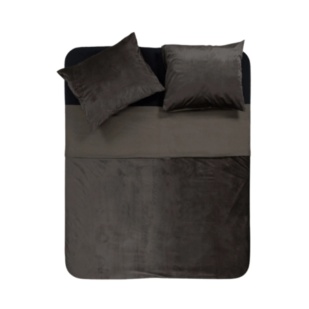 Dekbedovertrek Velvet Piping - Taupe