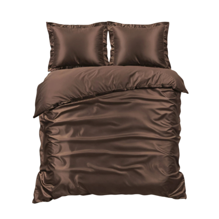 Dekbedovertrek Glossy - Bruin