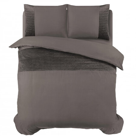 Dekbedovertrek Velvet Band - Taupe