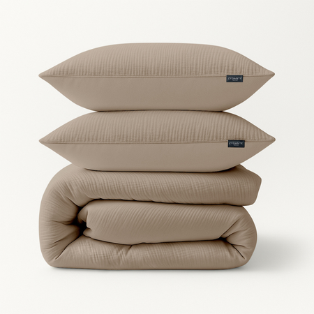 Dekbedovertrek Mousseline - Taupe