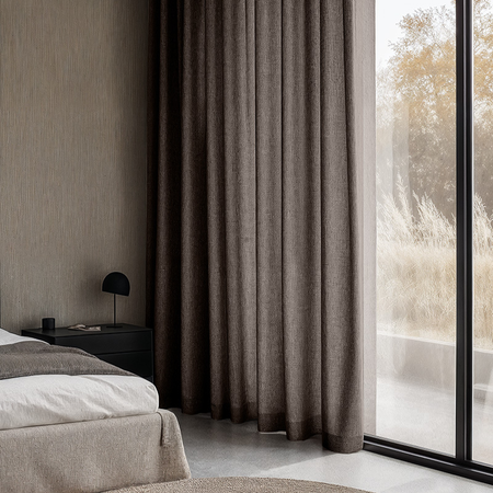 Gordijnen Met Linnen Look 150 Of 300 cm - Ringen - Taupe