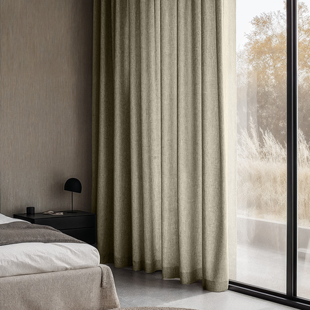 Gordijnen Met Linnen Look 150 Of 300 cm - Haken - Beige