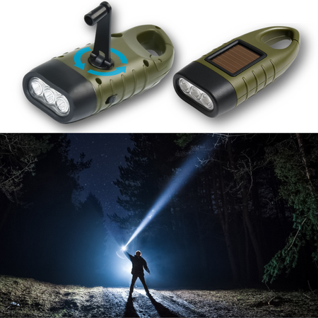 1+1 GRATIS Solar Survival Zaklamp