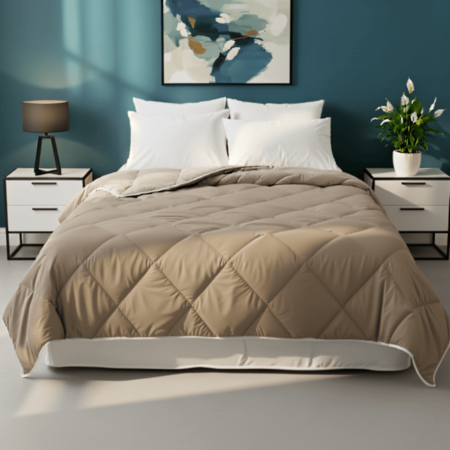 Lazy Dekbed Zonder Overtrek - Taupe