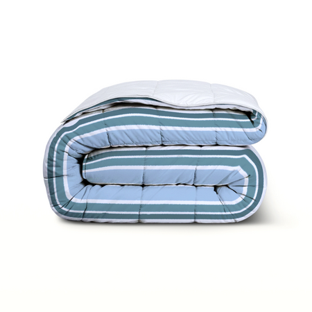 Easy Dekbed Zonder Overtrek - Horizontal Lines - Navy