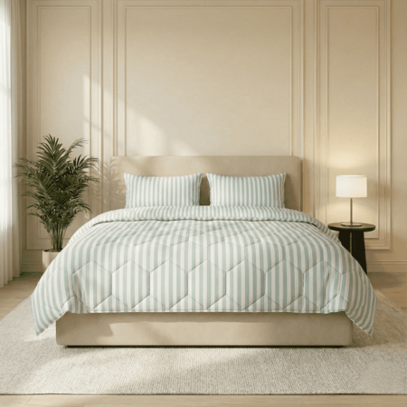 Easy Dekbed Zonder Overtrek - McGregor Streep - Blauw