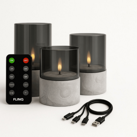 Oplaadbare Kaarsen - Grijs