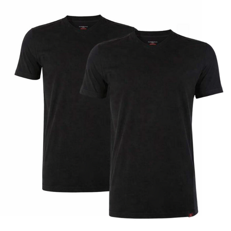 2-PACK V-Hals T-Shirts - Maat: S