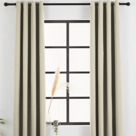 TWEEDE KANS - Verduisterende & Isolerende Gordijnen 300 x 250 cm - Ringen  - Beige