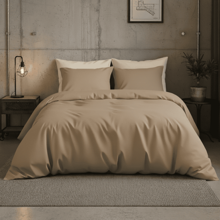 Dekbedovertrek Satijn Uni - Taupe