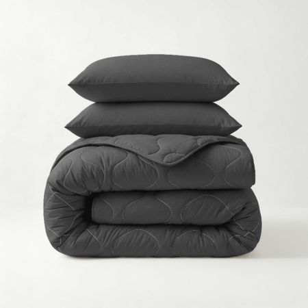 Lazy Dekbed Zonder Overtrek - Antraciet 