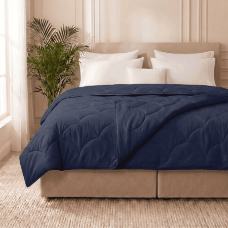 Easy Dekbed Zonder Overtrek - 4 Seizoenen - Navy