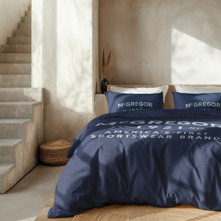 Dekbedovertrek McGregor Boston - Navy