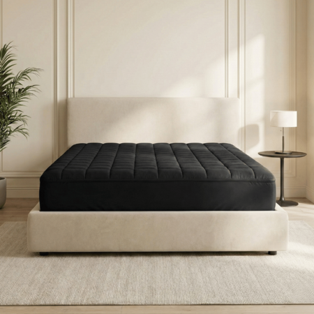 Wasbare Topper & Hoeslaken in 1 – Zwart