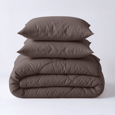 Lazy Dekbed Zonder Overtrek - Uni - Bruin