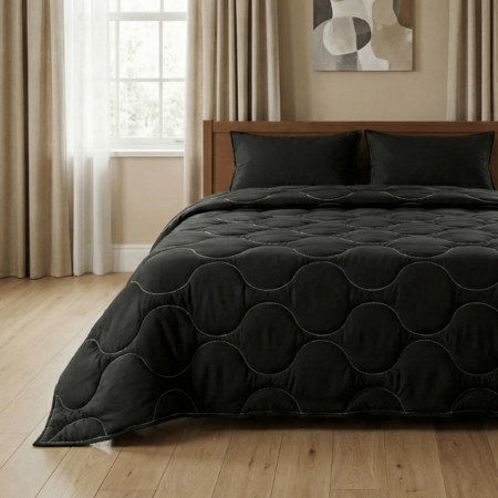 Lazy Dekbed Zonder Overtrek - Zwart