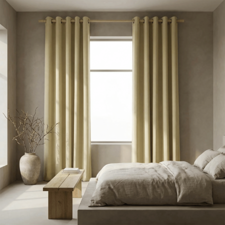 Verduisterende & Isolerende Gordijnen 150 of 300 cm - Ringen  - Beige