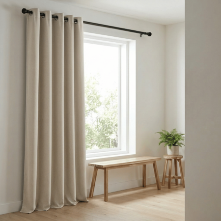 Verduisterende & Isolerende Gordijnen 150 of 300 cm - Ringen  - Pumice Stone