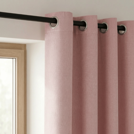 Verduisterende & Isolerende Gordijnen 150 of 300 cm - Ringen  - Oud Roze