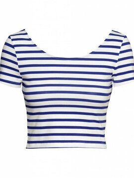 Striped blue top