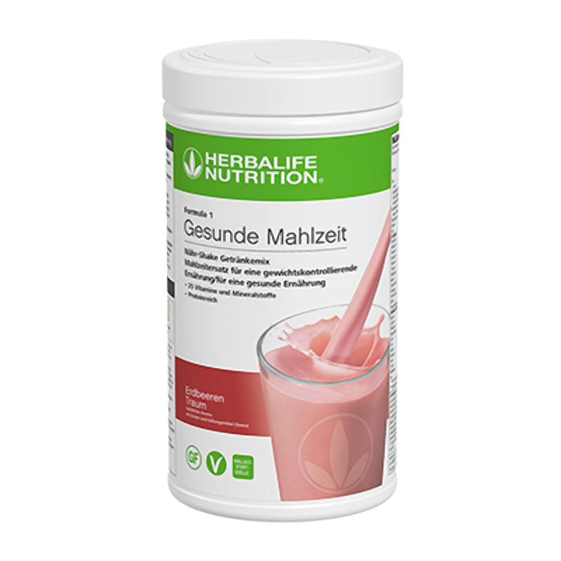 Herbalife Formula 1 Nähr-Shake Getränkemix - Erdbeeren Traum - Vegane Zutaten