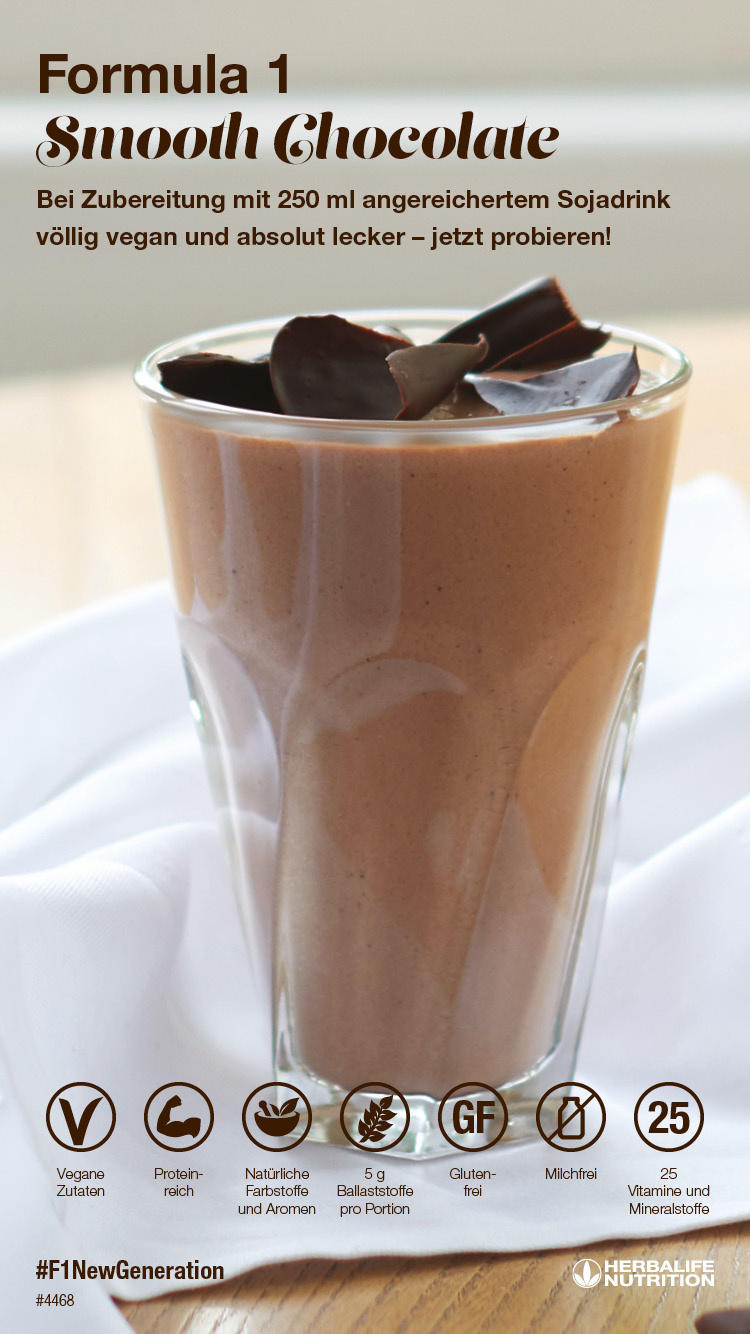Herbalife Formula 1 sostituto del pasto – Cioccolato Delight - Ingredienti vegani