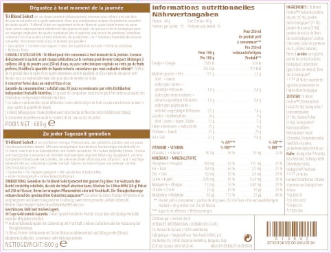 Herbalife Tri-Blend Select - Protein-Getränkemix Banane 600 g– vegane Zutaten