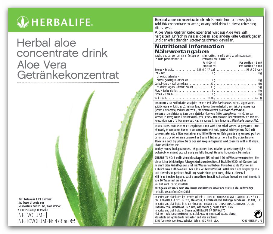 Herbalife Herbal Aloe Concentrate Drink  473ml - Original - citrus twist