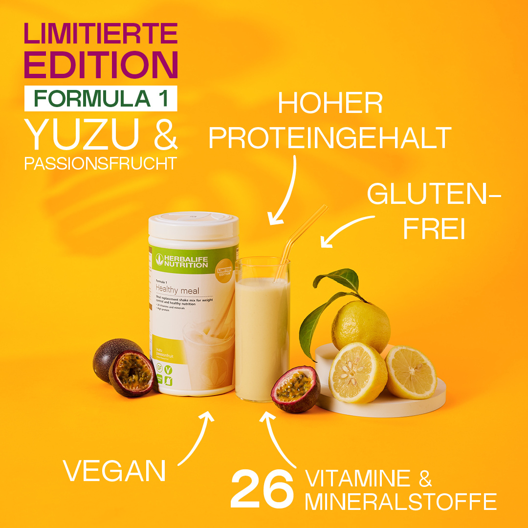 Herbalife Formula 1 Shake – Yuzu & Passionsfrucht - Vegane Zutaten