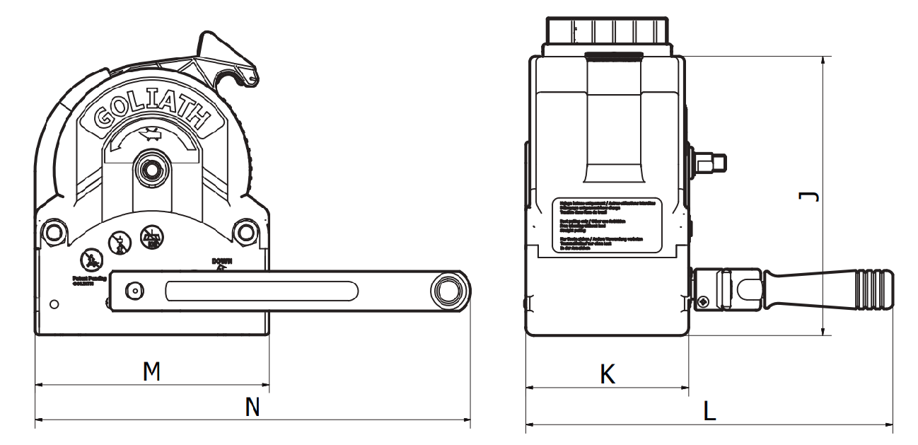 Goliath Goliath Bootstrailer Sicherheitswinde TS – 3000, max. Zugkraft 3000 kg