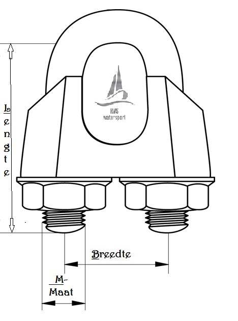 Niro Drahtseilklemme A4 - AISI 316, für Drahtseil 2 mm bis 16 mm