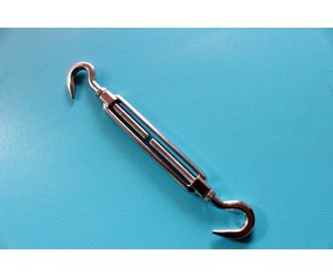 Spannschloss M5 Haken-Haken Edelstahl - 1 Stück EN 1.4401 A4 Nirosta | Form B