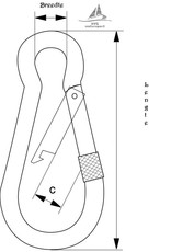 Niro Karabinerhaken A4 - AISI 316, 3 mm bis 13mm