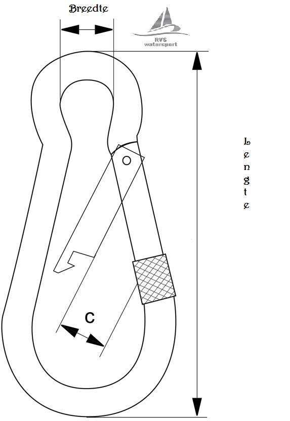 Niro Karabinerhaken A4 - AISI 316, 3 mm bis 13mm