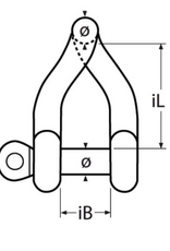 Niro D Schäkel gedrehte Form A4 - AISI 316