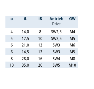 Niro D Schäkel  mit Inbus- Bolzen A4 - AISI 316, Materialstärke 5 mm bis 10 mm