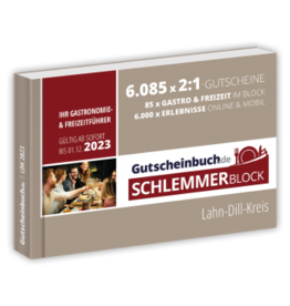 Schlemmerblock Lahn-Dill-Kreis 2023 - Gutscheinbuch 2023 -