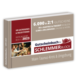 Schlemmerblock Main-Taunus-Kreis & Umgebung 2023 - Gutscheinbuch 2023 -
