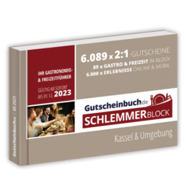 Schlemmerblock Kassel & Umgebung 2023 - Gutscheinbuch 2023 -