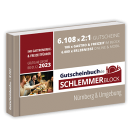 Schlemmerblock Nürnberg & Umgebung 2023 - Gutscheinbuch 2023 -