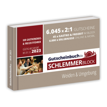 Schlemmerblock Weiden & Umgebung 2023 - Gutscheinbuch 2023 -