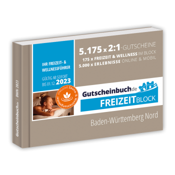 Freizeitblock Baden-Württemberg Nord 2023 - Gültig bis 01.12.2023 - Gutscheinbuch Schlemmerblock -