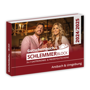 Schlemmerblock Ansbach & Umgebung 2024/2025 - Gutscheinbuch 2024/2025 -